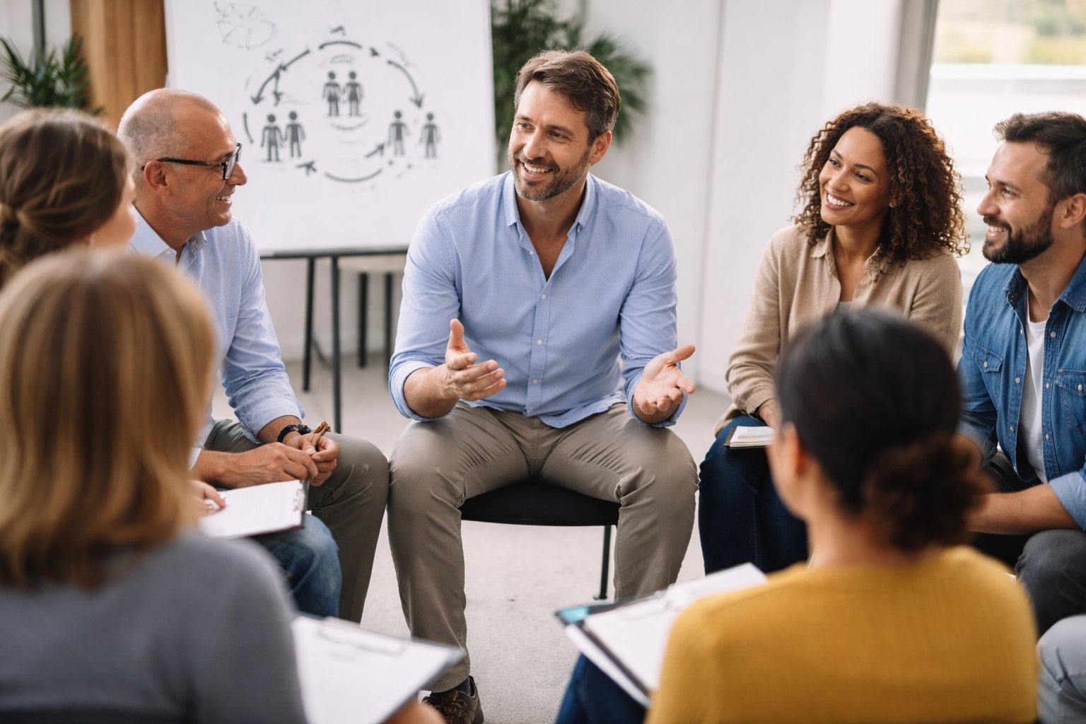 Formation TCCI - Groupe de participants en cercle lors d'une session de formation